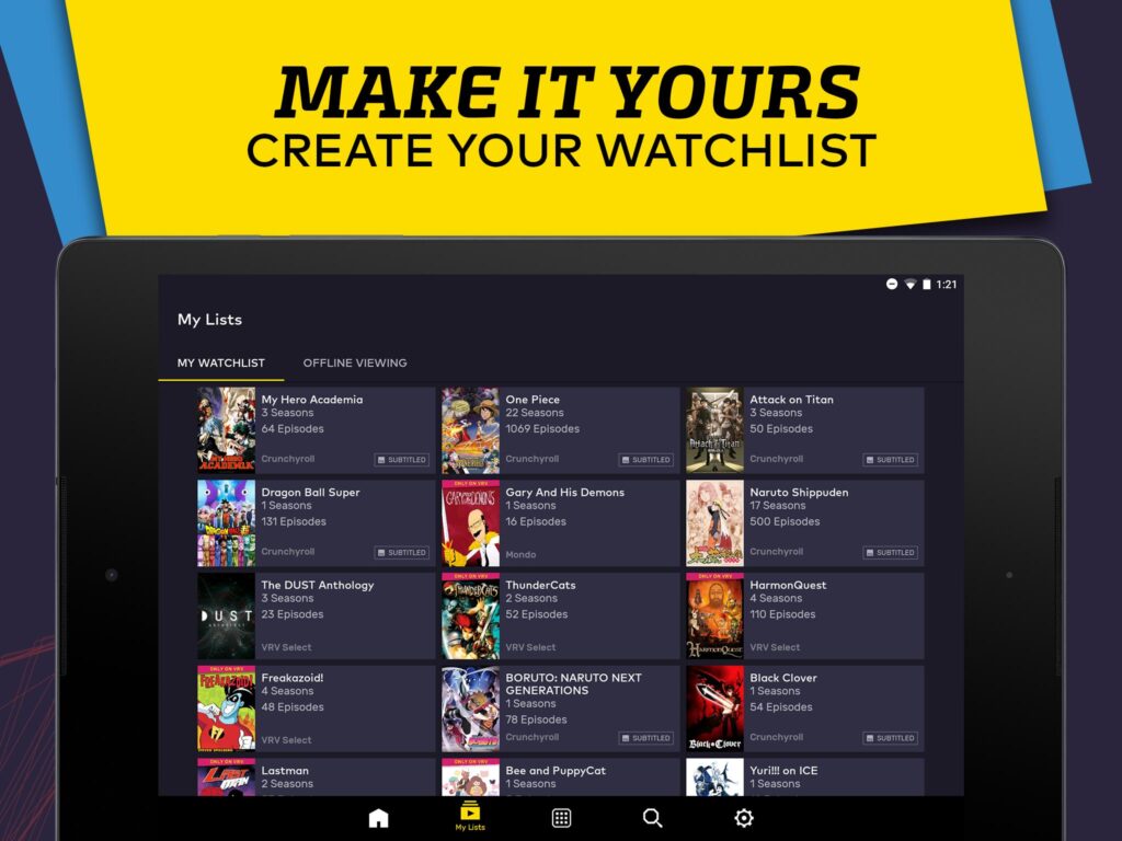 vrv app subscription